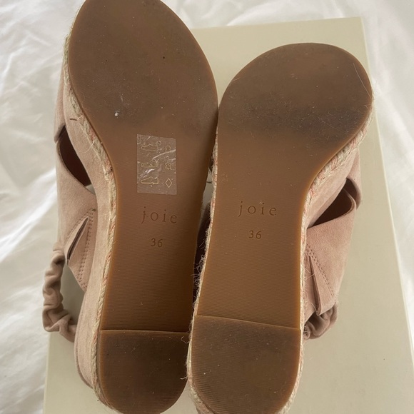 Joie “Garden” Suede Wedge Sandal (Blush color) - Picture 5 of 7